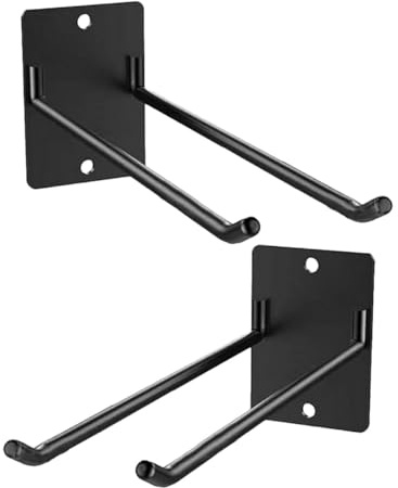 MAGICLULU Supporto da Parete per Scopa e Rastrello in Ferro Resistente, Set 2 Pezzi Porta Attrezzi da Giardino, Organizzatore Salvaspazio per Garage e Esterni