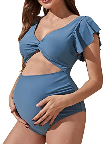 Maillots De Bain Maternité Maillot Grossesse Tankini Natation Trikini Ronde Piscine Bikini Été Jupette Enceinte Retro Femme Curvy Grande Taille Vintage