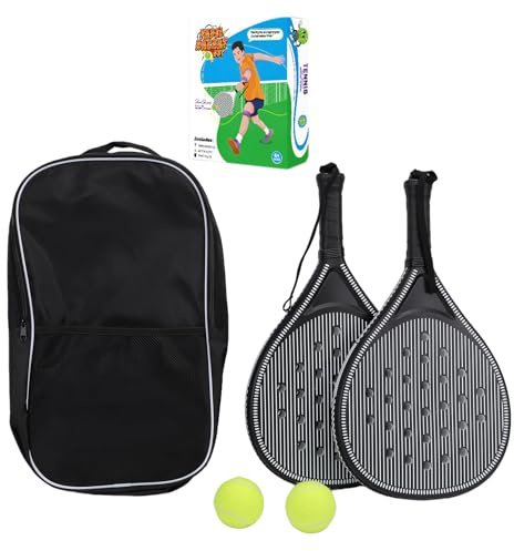Focket Raquette de Padel, Raquette de Paddle de Construction ABS Légère Raquettes de Padel Rondes pour Débutants avec Sac de Rangement pour Les Sports de Plein Air Débutants