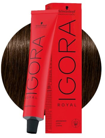 Schwarzkopf IGORA ROYAL 5-00 - 6er Pack (6x60ml) - Ammoniakfreie Creme - Langanhaltende Farbe und Grauabdeckung - Schwarz - Für hellblonde Haare
