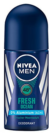 Nivea Men Deo Fresh Ocean Deoroller, ohne Aluminium, 6er Pack (6 x 50 ml)