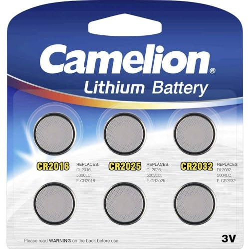 Camelion 13000600 CR litium mynt cellbatteri, set med 6 silver
