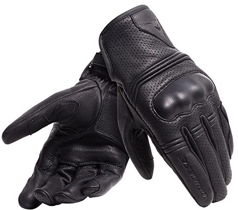 Dainese - Corbin Air Unisex Gloves, Guanti da Moto per Uomo e Donna, Unisex, Guanti Moto in 100% Pelle Ovina, Morbidi e Resistenti con Protezione Nocche e Palmo Rinforzato, Nero