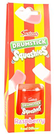 Swizzels Sweet Shop Air Fresheners Gel and Bead Classic Sweets Fragrances Parma Violets Drumstick Squashies and Love Hearts (Drumstick Squashies, Reed Diffuser)
