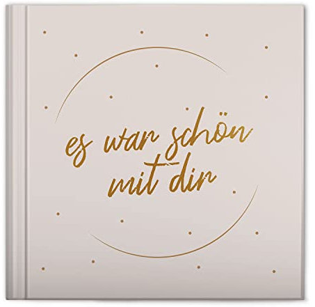 Abschiedsbuch Es war schön mit dir zum Ausfüllen & Gestalten als Abschiedsgeschenk für Kollegen/Kollegin bei Jobwechsel, Rente -108 Seiten - von Sophies Kartenwelt