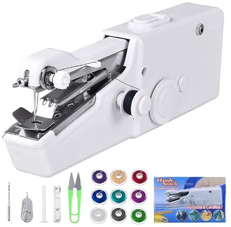 Handheld Sewing Machine, Portable Sewing Machines, Mini Sewing Machine for Beginners, Electric Sewing Machines for Various Fabrics, Tool Kit for Clothing Repair and Sewing Crafts