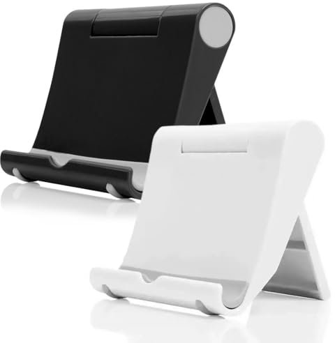 JEYORZY Handy Ständer Faltbar 2 Stück, handyhalter, smartphone ständer, handyständer für tisch, komfortabler Handyhalter, handy halterung tisch, handyhalterung tisch, Verstellbarer Handy Halterung