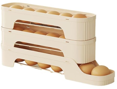 Porte-œufs pour réfrigérateur, distributeur d'œufs pour réfrigérateur, grille à œufs à rouleaux pour réfrigérateur, étagère de rangement à œufs amovible pour la cuisson