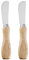 LacusMare Butter Knife Set of 2 – 6.2 Oak Wood Handle Butter Knives for Butter, Jam, Cheese, Cream Cheese, Toast, Sandwich – Stainless Steel Spreader Knives for Kitchen