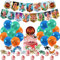 Drachen Geburtstag Deko,Doyomtoy Dragon Happy Birthday Party Dekoration Cupcake Topper, Luftballon Drachen Geburtstag für Kinder Party Geburtstag 32 Stück