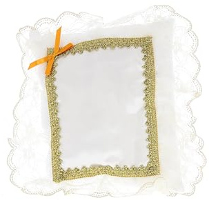 SHALOM - Cuscino In Stoffa Per Statuina Gesu' Bambino. Dimensioni 16x22cm