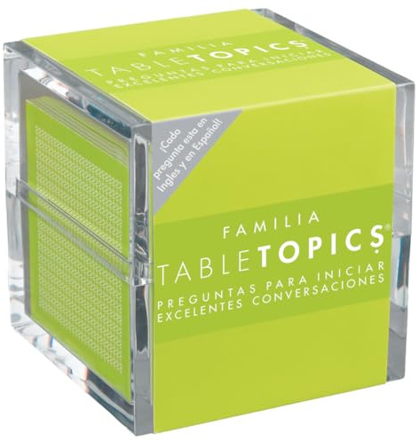 TableTopics Familia En Espanol Question Card Game - 135 Spanish/English Conversation Starter Cards, Game to Learn & Practice Spanish, Play with Friends & Family, Bilingual