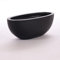 Pflanzschale Fiberglas oval 65x31xH25cm elegant schwarz-matt