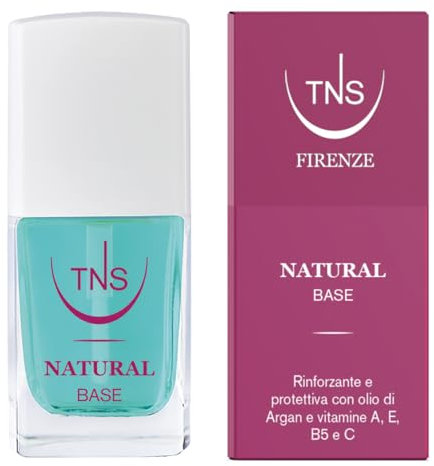 TNS Cosmetics - Natural Base - Base smalto rinforzante e protettiva, previene lo sfaldamento e la rottura dell'unghia - 10 ml