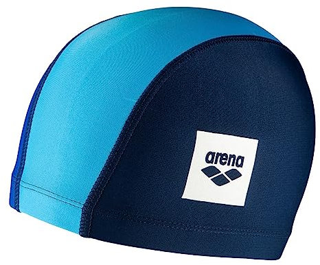 arena Unix II Junior Unisex Stoff-Badekappe, Schwimmkappe für Jungen und Mädchen, Schnelltrocknende Badekappe aus Stretchstoff, Weiche und Strapazierfähige Schwimmkappe