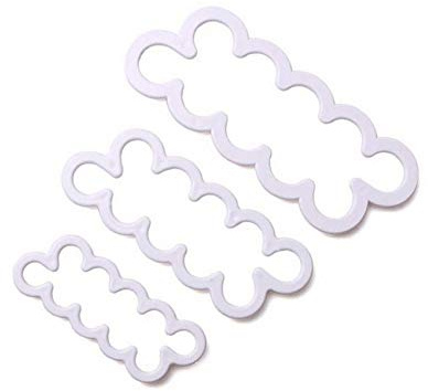 ZDYWY 3Pcs 3D Rose Flower Petal Cake Fondant Cookie Cutter Mold DIY Decorating Mould