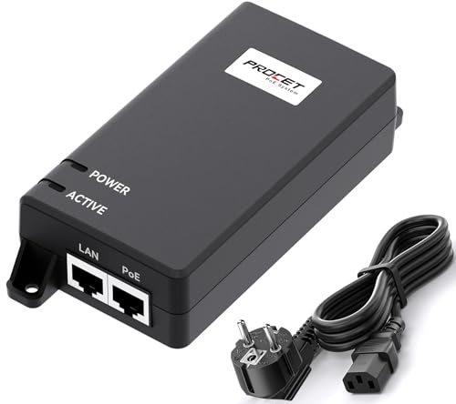 PROCET 10 Gigabit PoE Injector 60W PoE++, IEEE802.3af/at Standard Compliance for eero PoE 7, UniFi E7 Campus, U7 Wireless Access Point, AI Pro PTZ Camera