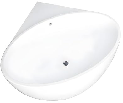 Vente-unique-Eckbadewanne - Acryl - 197 L - 127 x 127 x 58 cm - Weiß - GOURAMI