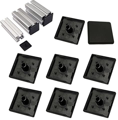 Zaky Standard Plastic Square Rectangle Aluminum Extrusion End Cap 2020/3030/4040/2040/3040/4080 Series Black 20pcs (40x40cm)