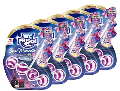 WC FRISCH Spa Momente Harmonie Toilettenstein (5x50g), WC Duftspüler mit luxuriösen, ätherischen Ölen, WC Stein für ein verwöhnendes & langanhaltendes Dufterlebnis