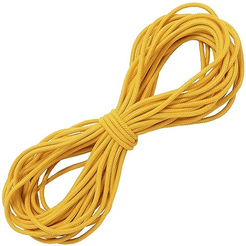 Aerzetix – C67267 – Dekorativt elastiskt runt 10 m – diameter 3 mm – färg anka gul