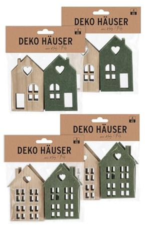 Spetebo Trähus för dekoration – set om 16 – gör-det-själv kreativt set för pyssel – juldekoration