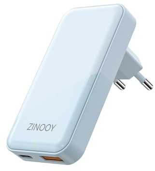 Zinooy USB C-laddare, 35W USB-kontakt platt med 2 portar, typ C strömadapter snabbladdning för 15/15 Pro/15 Pro Max 14 13 12 11 SE, Sumsung Galaxy S24/23/22, iPad, Xiaomi