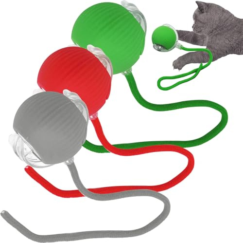 SORNEICDR Nueva Pelota interactiva para Gatos, Juguete Interactivo para Perros, Pelota de Juguete Interactiva 360°, Bola de Rodadura automática Inteligente para Gato y Perro (3PCS/Set)