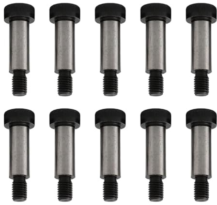 10pcs Alloy Steel Shoulder Bolt, φ8mm×M6×35mm Hex Socket Shoulder Bolts 12.9 Grade Hex Fastener for Injection Molding Machinery Industries