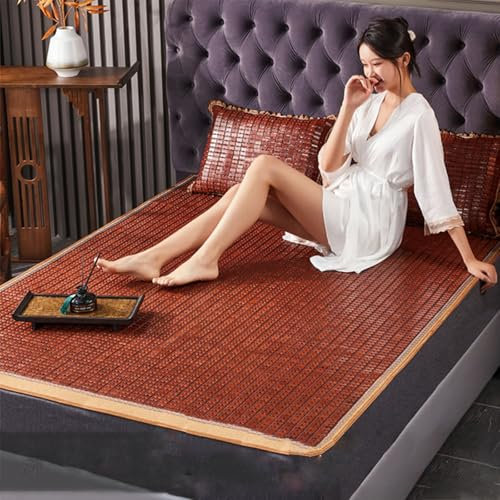 HPIRFYE Stuoia Bambu in Rattan,Stuoie di Sonno di Estate,Tappetino da Letto in bambù, per Divano Letto Sedia