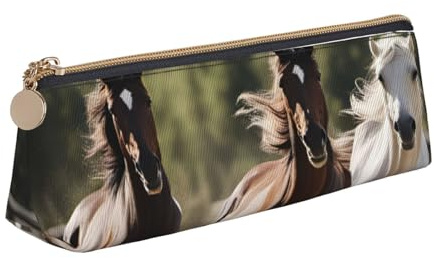 FFCVZAA Trousse à crayons pratique avec impression de trois chevaux qui courent - Pour l'école, le bureau, les garçons et les filles