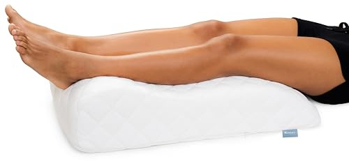 XDREAM Coussin veineux pour surélever les jambes - Forme ergonomique - Fonction de soutien et de soulagement - Housse double amovible et lavable - Certifié Öko-Tex - Blanc
