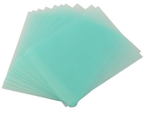 10 paquetes de placas de policarbonato transparentes para protección de casco de soldadura, prácticas y resistentes (110 x 90 mm)