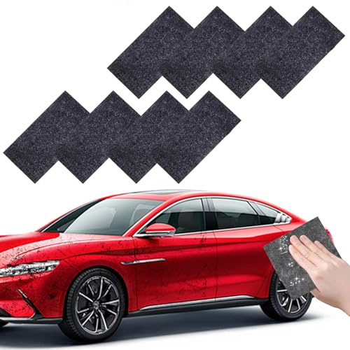 EHIOG 8 Pièces Chiffon Nano Voiture, Efface Rayure Voiture Nano Sparkle Cloth, RéParer Les Rayures, Les RéSidus de Peinture, Polissage De Surface l’Entretien