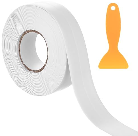 Zócalo flexible de PVC autoadhesivo blanco, 2 x 2 cm, x10 m Zocalos Autoadhesivos Pared, Tiras Adhesivas, Rodapies PVC, Rodapiés Autoadhesivos para baños y encimeras de cocina