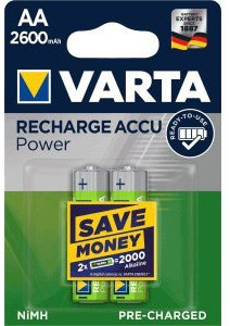 Varta Rechargeable Akku AA Mignon 2er 2600mAh (Entladeschutz)