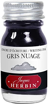 Herbin Bottled Fountain Pen Ink, 10ml - Cloudy Grey