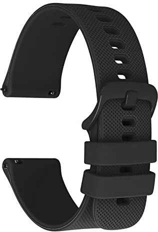 Cobee Silikon Uhrenarmbänder, Schnellverschluss Uhrenarmband, wasserdicht, weiches Gummi, Ersatzbänder mit Metallschnalle für Herren und Damen, 18 mm, Silikon