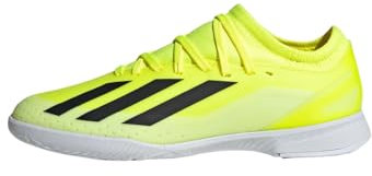 Adidas Unisex Kinder X Crazyfast League Indoor Boots, Solar Yellow/Core Black/Cloud White, 35 EU