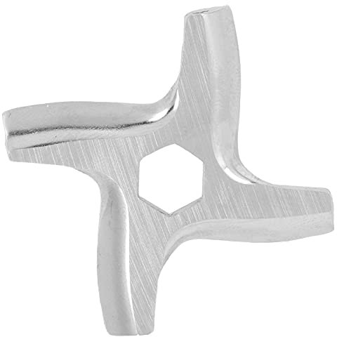 Meat Grinder Blade, Universal Stainless Steel Mincer Cutting Blade A-15 Professional Meat Chopper Crusher Cutter Knife Replacement Spare Part with Hex Hole