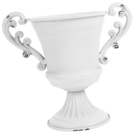 Amosfun Jarrón De Pedestal Clásico con Diseño Retro para Flores Maceta Alta Estilo Urna para Decoración De Jardín Hogar y Eventos Centro Decorativo Único para Bodas y Arreglos