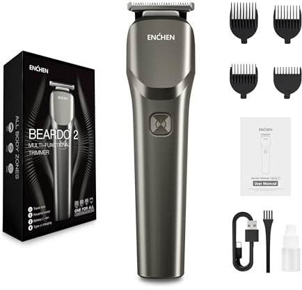 ENCHEN Tondeuse électrique tout-en-un multifonction pour barbe, corps et aine 1s