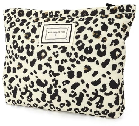 Kosmetiktasche, Kulturtasche Damen, Make Up Tasche, Schminktasche, Kulturbeutel, Kosmetiktasche Multifunktionaler, Kulturtasche für Reisen, Taschen Organizer für Damen und Mädchen (Leopardenmuster A)
