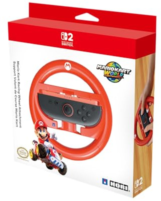 HORI Mario Kart Lenkrad (Mario) Attachment Set, Controller Lenkradaufsatz für Nintendo Switch 2 – Offiziell Nintendo lizenziert