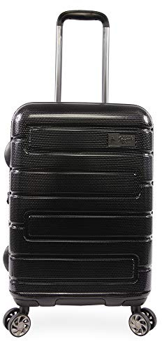 ORIGINAL PENGUIN Crimson 21 Hardside Carry-on Spinner Luggage, Telescoping Handles, Black, One Size