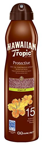 Hawaiian Tropic Protective Dry Oil Continuous Spray Argan Oil SPF 15 177ml