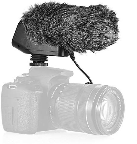 BOYA BY-VM600 Micrófono cardioide direccional Condensador de 3,5 mm en la cámara micrófono de entrevista para cámara Canon Nikon Sony Pentax DLSR (Espuma y Parabrisas de Piel incluidos)