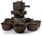 YXHUPOT Teekanne, 11-teiliges Set, chinesischer Gongfu-Tee, halbautomatischer Mühlstein, Schwarz