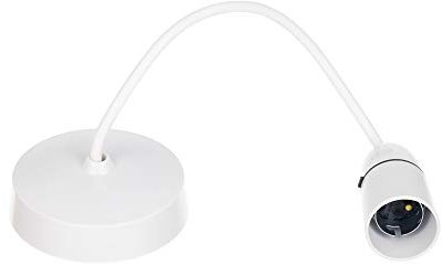 Invero 9 Inch Ceiling Pendant with Lamp Light Bulb Holder for BC Lamps (Bayonet) - White