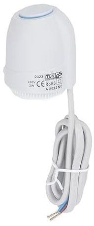 Telituny Actuador Térmico Eléctrico, 230 V NC M30x1,5 Actuador para Suelo Radiante, IP54 Impermeable Actuador Termoeléctrico, Normalmente cerrado para calefacción por Suelo Radiante